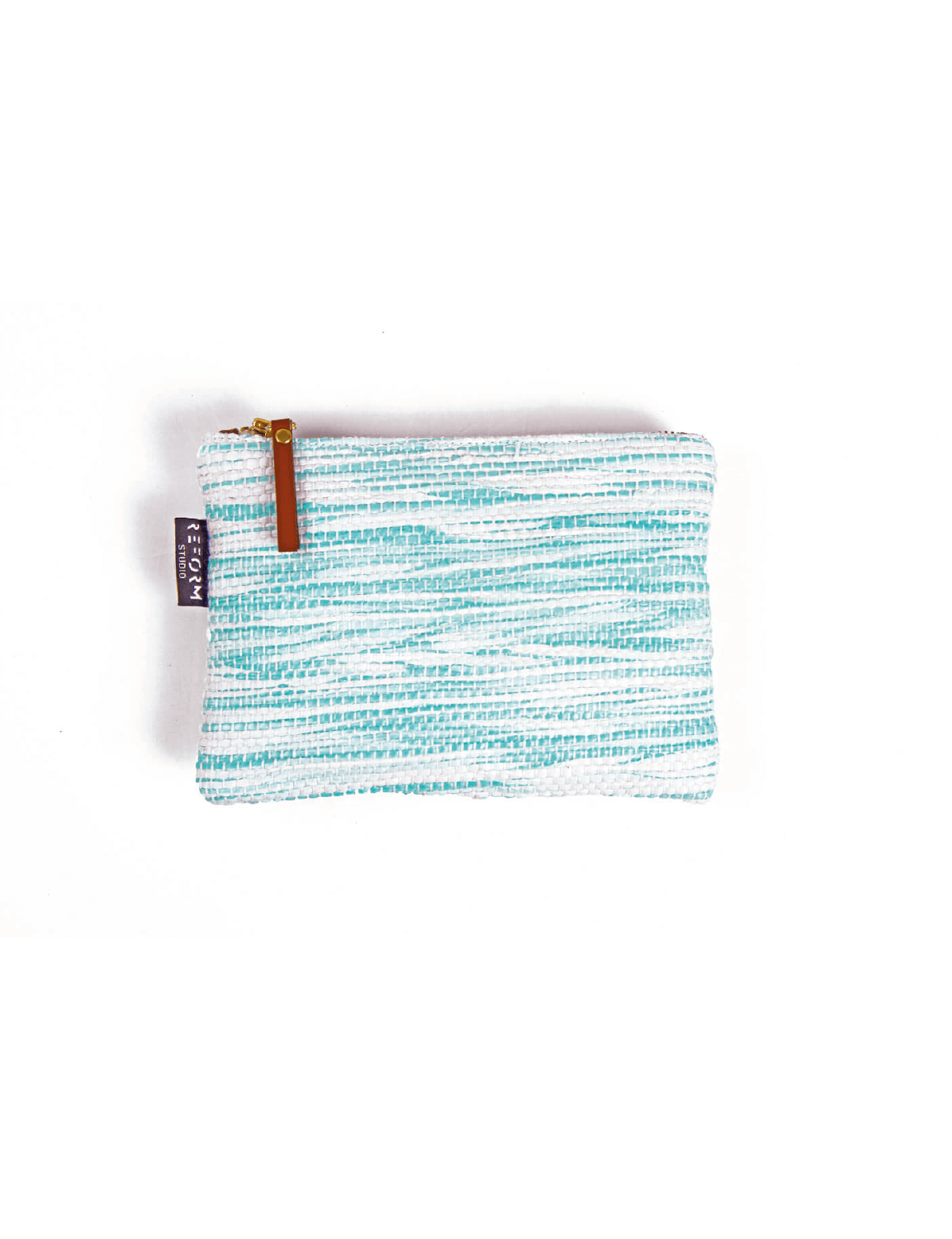 ZEBRA POUCH AQUA X WHITE